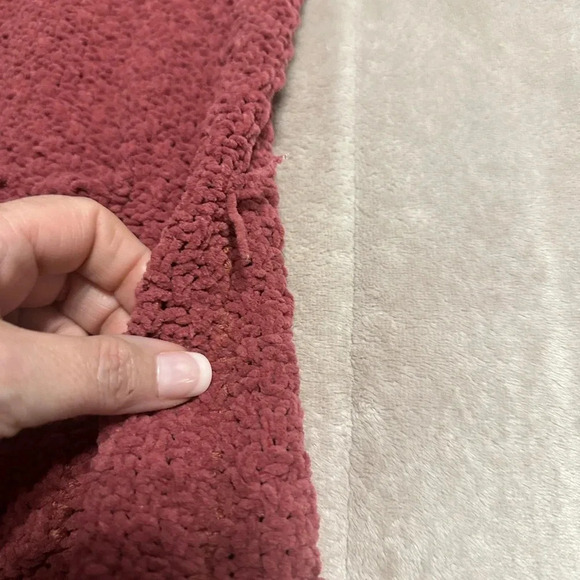 Umgee Chenille Cardigan Size XL Mauve Cozy Soft Warm Sweater Grandpa - Picture 7 of 9